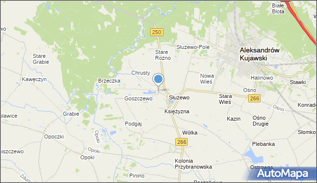 mapa Broniszewo, Broniszewo gmina Aleksandrów Kujawski na mapie Targeo